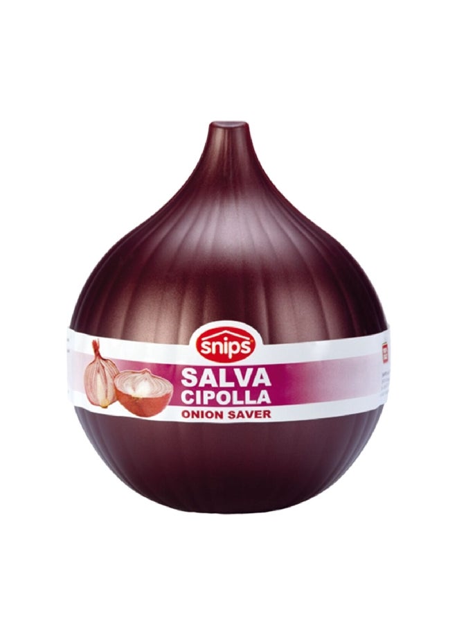 Snips Lightweight Dishwasher Safe BPA Free Durable Onion Keeper Dark Purple and Clear 12.5 x 10 x 10.5 cm 000181 - Image 1