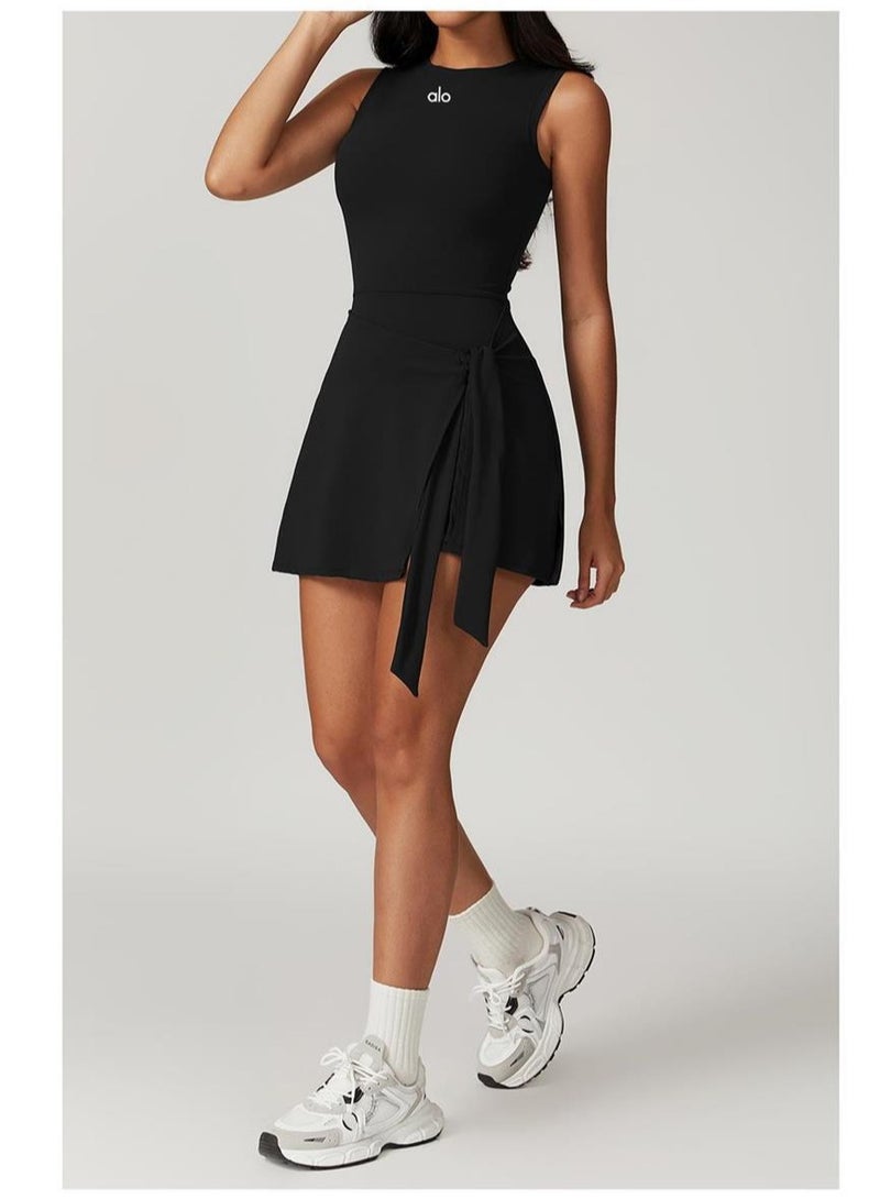 alo Alo One-piece Connected Yoga Set - Professional Fitness and Exercise Clothing for Tennis Skirt Dress for Women Pilates  - Image 2