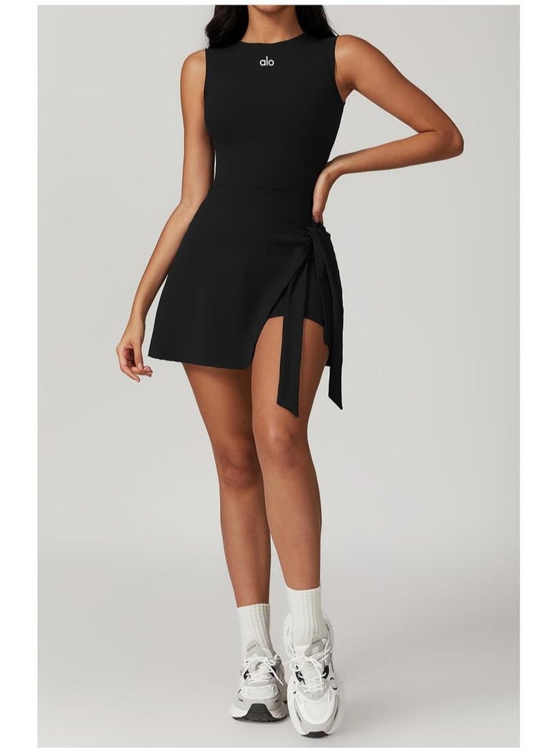 alo Alo One-piece Connected Yoga Set - Professional Fitness and Exercise Clothing for Tennis Skirt Dress for Women Pilates  - Image 4