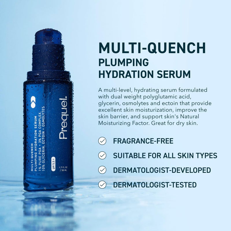 Prequel Skin Multi-Quench Plumping Hydration Serum for Face. Intensive Hydrating Facial Serum for Women with PGA Complex and Moisture-Binders. Deep Moisturizing for Dry and Sensitive Skin, 1.7oz - Image 2