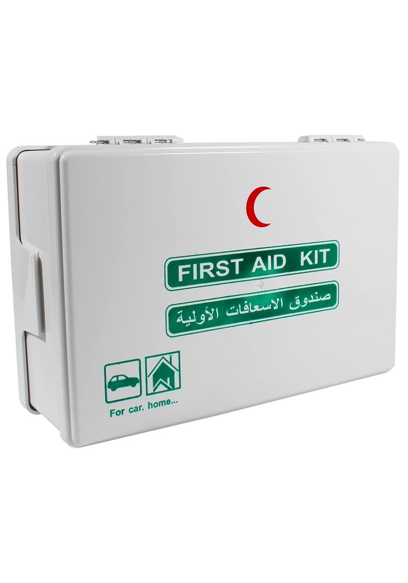 HERIOS Heavy-Duty Automotive First Aid Kit, ABS Hard Case with Wall/Vehicle Mount – For Cars, Vans, Trucks – Ideal for Roadside Emergencies – Covers 15-20 People - Image 1