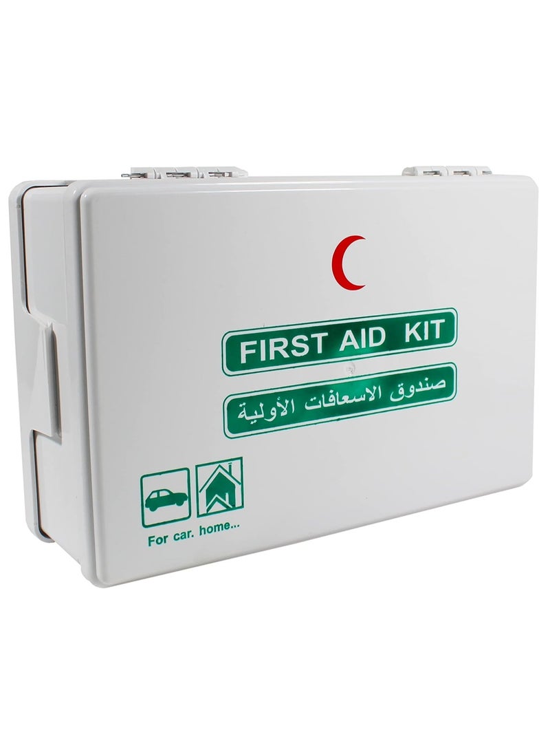 HERIOS First Aid Kit ABS Heavy Duty Plastic With Wall Mounted Bracket Model- HFA004, Can Be Use for 15 To 20 People work space, For Car,Small Office,warehouse.First Aid Box  - Image 1