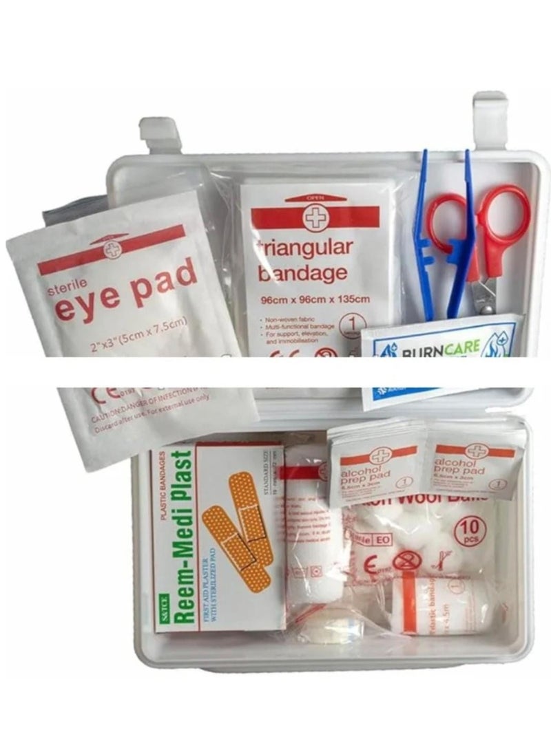 HERIOS - First Aid Kit ABS Heavy Duty Plastic With Wall Mounted Bracket Model- HFA004, Can Be Use for 15 To 20 People work space, For Car,Small Office,warehouse.First Aid Box - Image 1