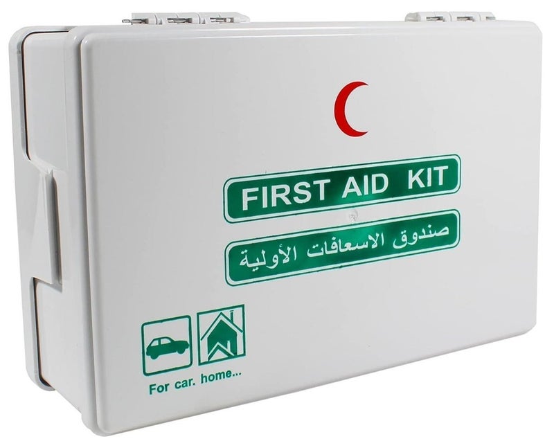 HERIOS Heavy-Duty First Aid Kit for 15-20 People - ABS Hard Case with Wall/Vehicle Mount Bracket, Lockable, Organised Compartments - for Car, Van, Truck, Office & Warehouse - Image 1