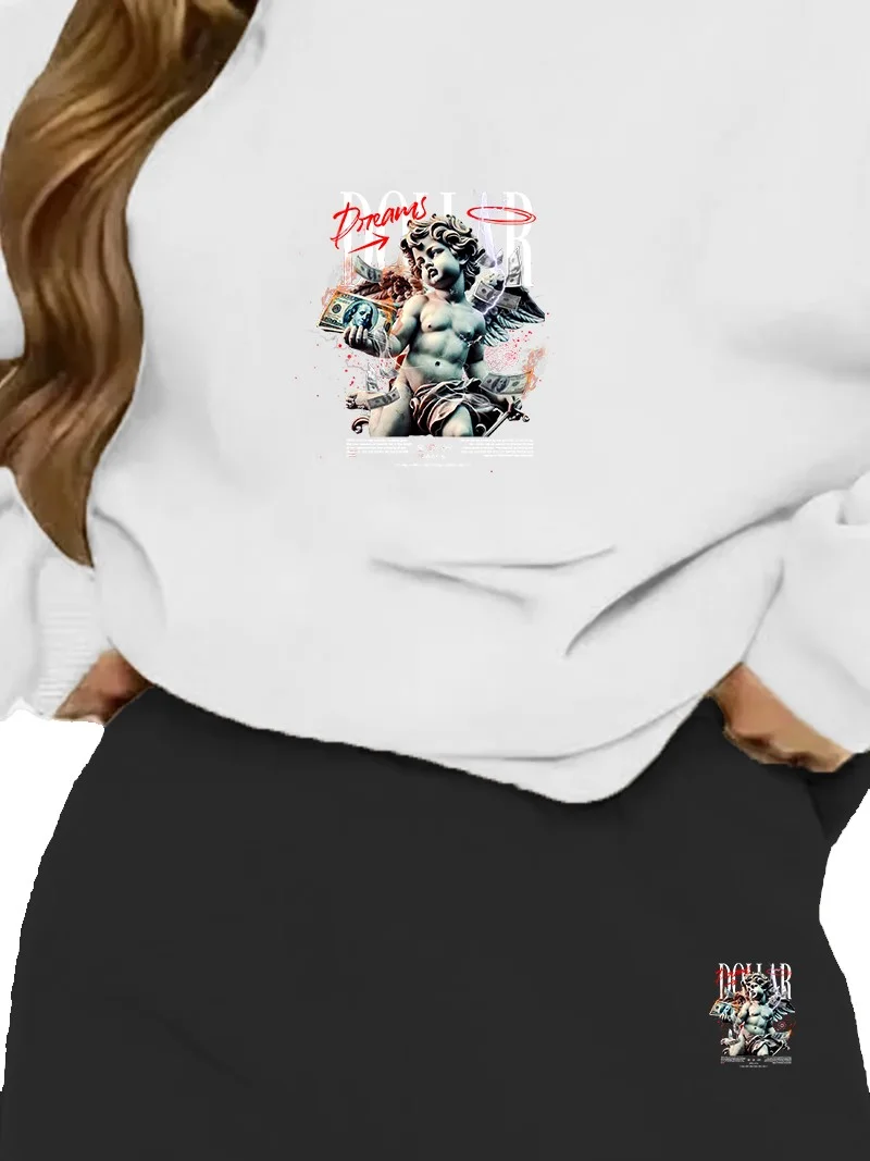 دوغ فش Tracksuit Oversize Dollardreams Printed Tracksuit,lover,couple Combination White