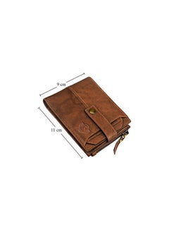 SPIFFY Spiffy By Dorsa Spiffy Men's Genuine Leather Wallet, Brown, One Size, SpCroBr1  - Image 4