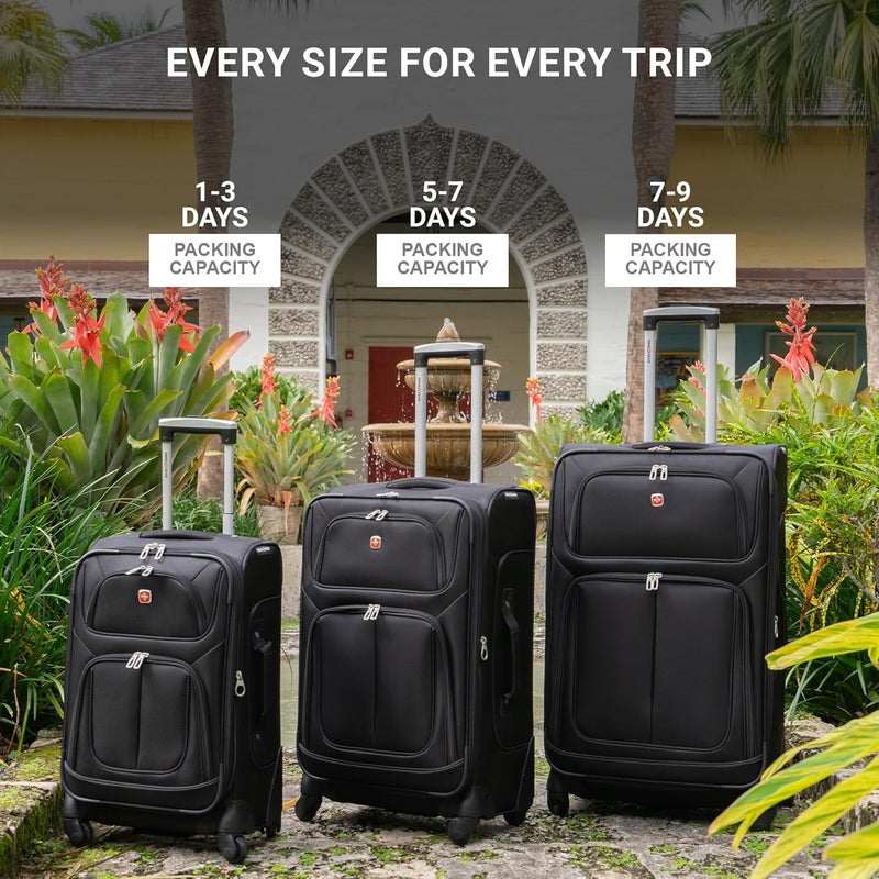 SWISSGEAR SwissGear Sion Softside Expandable Luggage Black CheckedLarge 29Inch - Image 5