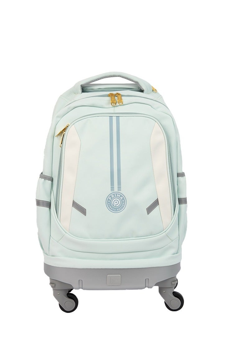 بريما حقيبة مدرسية للطلاب بعجلات 20 إنش | حقيبة مدرسية أنيقة مع 4 عجلات قابلة للإزالة، مقلمة ومقصورة منظمة، مقاومة للماء، سحاب قوي ومقبض متين لمدرسة وسفر قصير - أخضر - Image 1