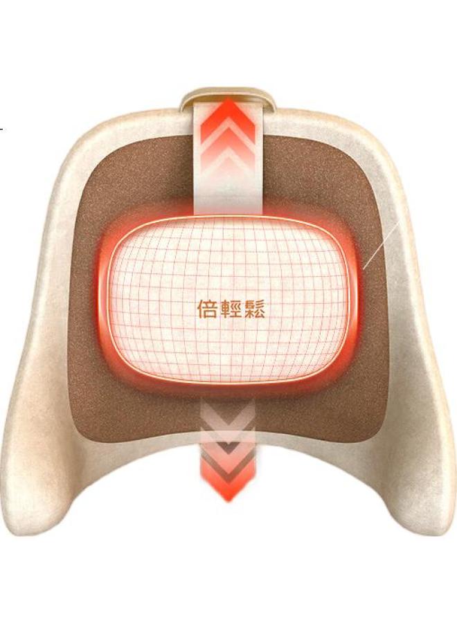 Breo Back1S Ergonomic Lumbar Support Cushion With Waist Massager For Office Chair, Heat Therapy, Moxibustion, Back Massage Pillow - Birthday Gift - Image 1