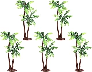 WINOMO WINOMO 5Pcs Plastic Mini Palm Tree, Miniature Beach Accessories, Craft Micro Landscape for Decorating Homes Offices  - Image 1