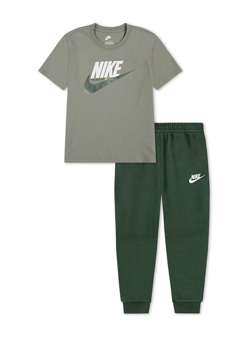 Nike Kids Fleece Short-Sleeve T-Shirt & Pant Set