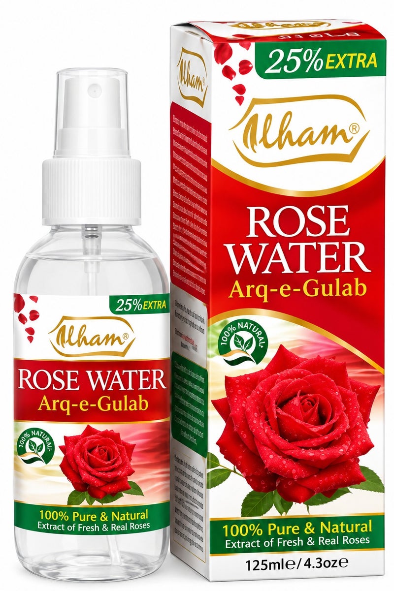 ILHAM Rose Water 100% Pure And Natural 125 ml - Image 1
