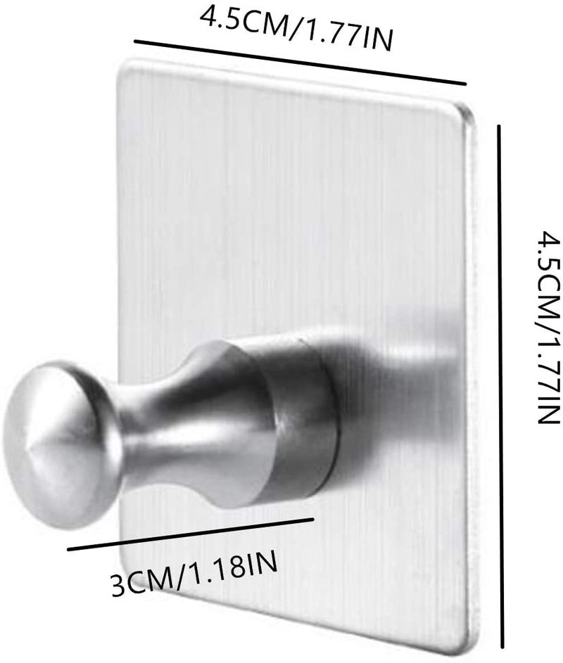 TAGVE Adhesive Hooks Heavy Duty Wall Hooks Waterproof Stainless Steel Hooks for Hanging Coat HatTowel Robe Hook Rack Wall Mount Bathroom and Bedroom Black - Image 3