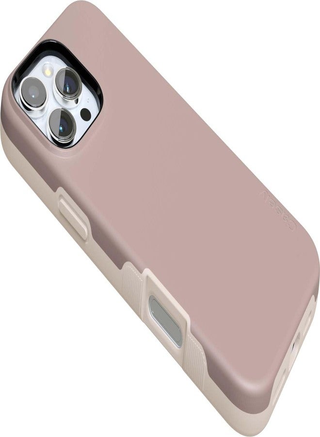 Casely جراب Casely لهاتف iPhone 16 Pro | لون بيج فاتح على بيج فاتح | تصميم جريء يوفر حماية فائقة | متوافق مع MagSafe - Image 3