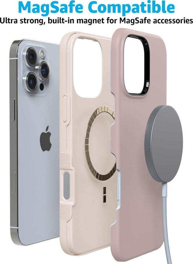 Casely جراب Casely لهاتف iPhone 16 Pro | لون بيج فاتح على بيج فاتح | تصميم جريء يوفر حماية فائقة | متوافق مع MagSafe - Image 5