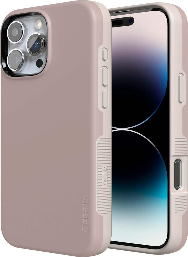 Casely جراب Casely لهاتف iPhone 16 Pro | لون بيج فاتح على بيج فاتح | تصميم جريء يوفر حماية فائقة | متوافق مع MagSafe - Image 2