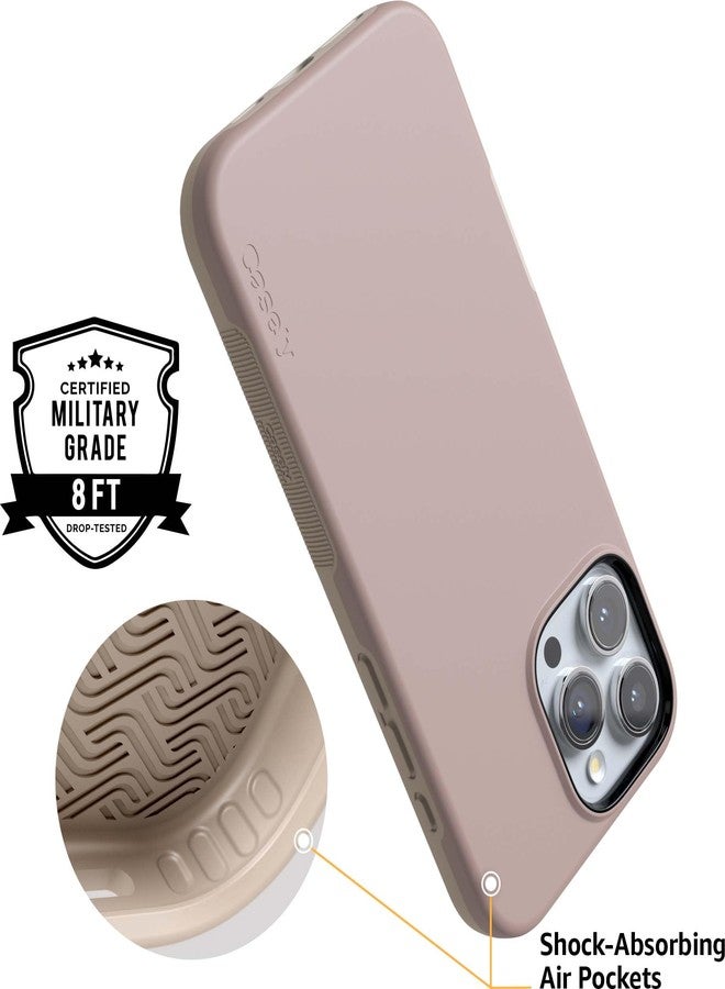 Casely جراب Casely لهاتف iPhone 16 Pro | لون بيج فاتح على بيج فاتح | تصميم جريء يوفر حماية فائقة | متوافق مع MagSafe - Image 4