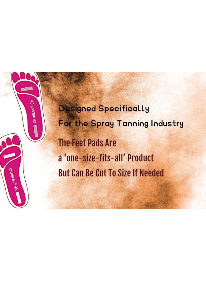 CHNELSS Pink 25Pairs(50Feets) Disposable Spray Tanning Feet Pads for Hygienic Foot Protectors,Comfortable & Hygienic Spray Tan Pads Feet-Specifically for the Spray Tanning Industry or Salon - Image 3