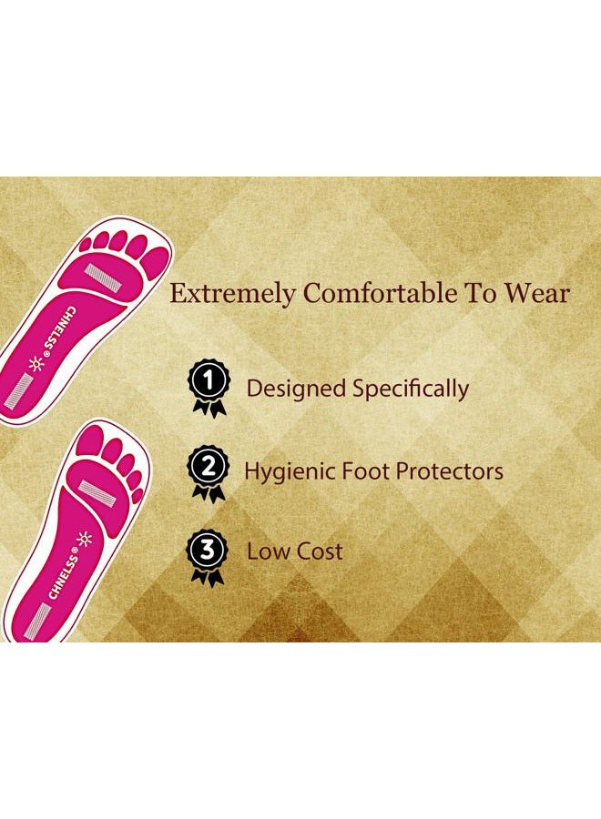 CHNELSS Pink 25Pairs(50Feets) Disposable Spray Tanning Feet Pads for Hygienic Foot Protectors,Comfortable & Hygienic Spray Tan Pads Feet-Specifically for the Spray Tanning Industry or Salon - Image 4