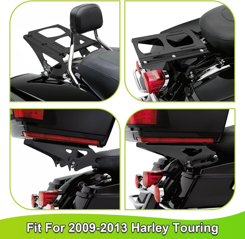 MoFun Detachable Tour Pack Mounting Rack Trunk Mount Compatible with Harley Touring Road King Electra Road Street Glide 2009-2013 - Image 2