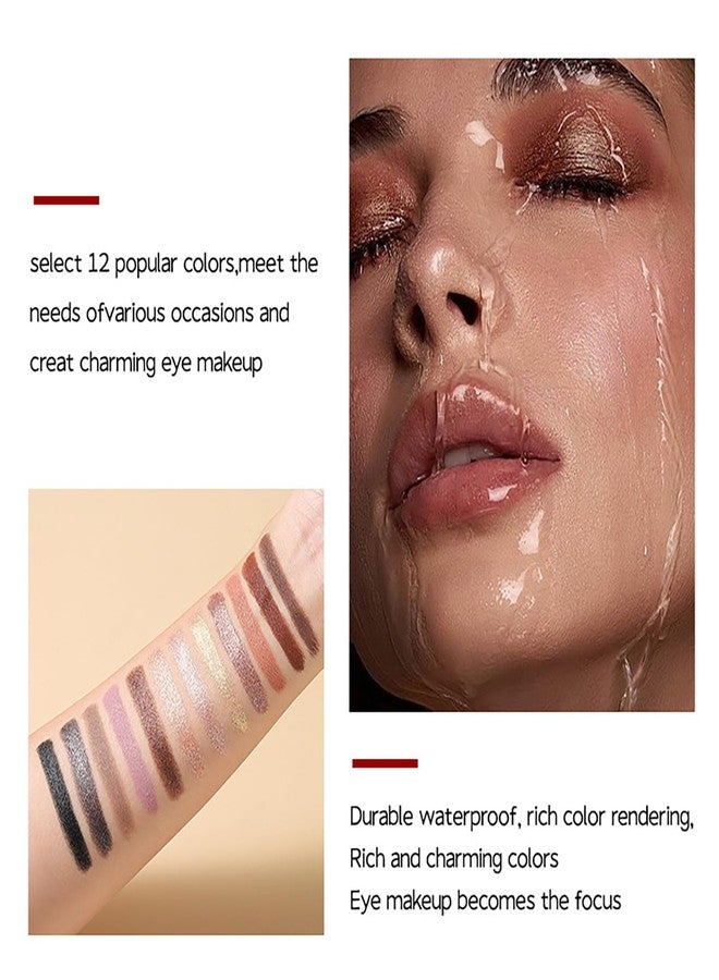 VolksRose 6PCS Multi-Use Eyeshadow Stick Set, Longwear Makeup Creamy Matte Shimmer Eye Shadow Stix Eyeliner Pencil, Waterproof Metallic Glitter Matte Brightener Eye Highlight - Image 3