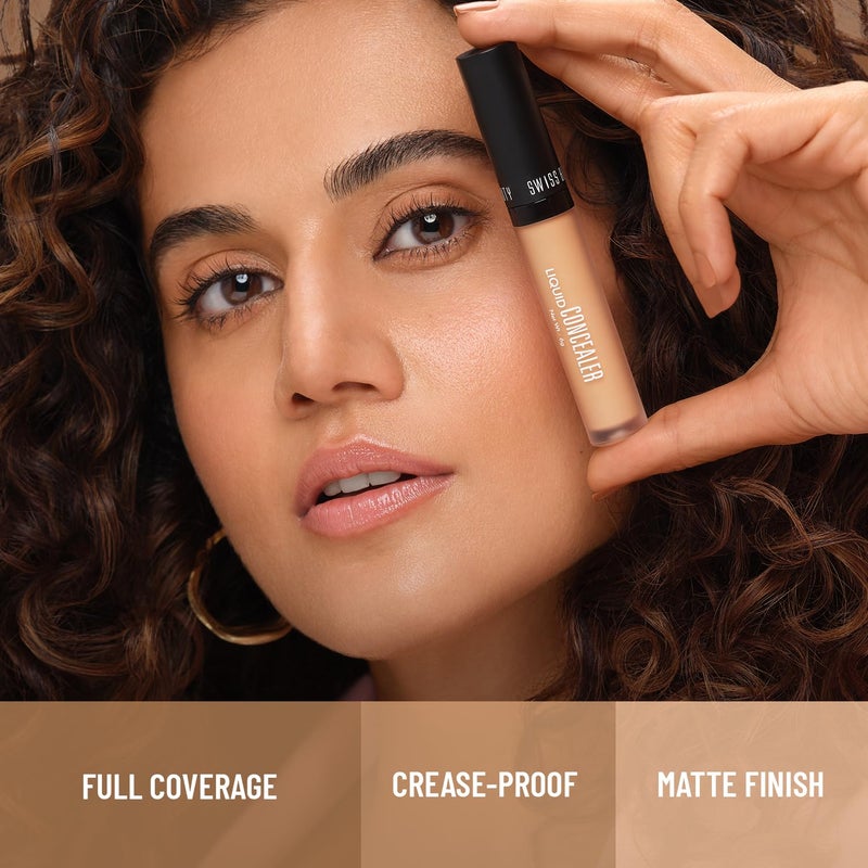 Swiss Beauty Liquid Light Weight Concealer With Full Coverage |Easily Blendable Concealer For Face Makeup With Matte Finish | Shade 05 - Medium Moyen 6g - Image 3