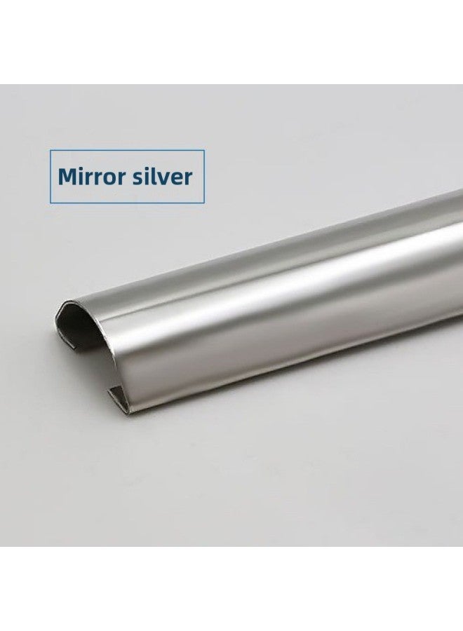Stainless Steel Wiring Ground Surface-mounted Anti-stepping Artifact Invisible Wire Covering Ground Decorative Wire Network Wire Open Wire-Color:Mirror White Titanium - 2.6cm (comes With Adhesive Backing)