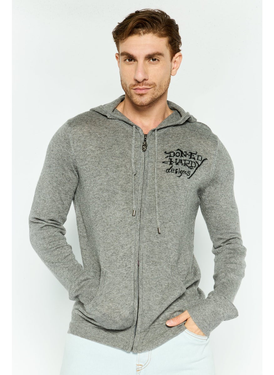 Men Knitted Full Zip Long Sleeves Hooded Sweater, Grey - pzsku/Z227649CC8169DD4731E4Z/45/_/1737642020/75ef3ac1-5f11-487f-8b0f-2d1986797f3b