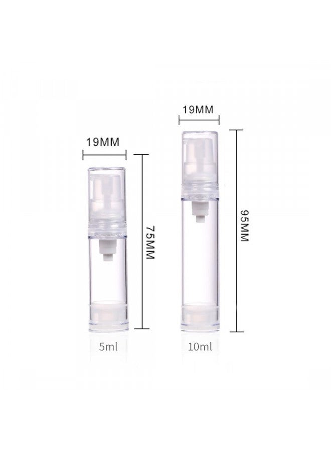 erioctry 5ML Airless Pump Bottle-Empty Refillable Airless Vacuum Pump Cream Lotion Bottle Travel Bottles Toiletries Liquid Container for Cosmetic Make-up Pack of 6 (Transparent) - Image 4