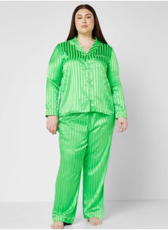 CHELSEA PEERS Printed Shirt & Pyjama Set  - Image 1