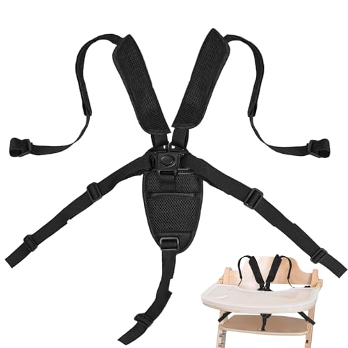 CaoXiong 5 Point Harness Seat Belt Strap Belt for High ChairSeatbelt Crotch Cushion Shoulder PadsHarness Strap Belt Kit with Shoulder Pads Guarding Pad - Image 1