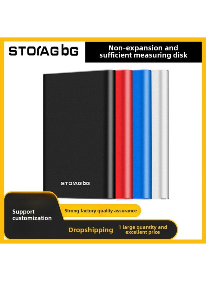 Bag Mobile Hard Disk 500g High Speed 1T External 2T Mobile Phone Computer 320g Foot Capacity Genuine Outlet-Capacity:120GB-Interface:Jazz Black USB2.0 - Image 2