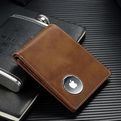furid Leather Wallet Compatible with Airtag: Slim Air Tag Wallet for Men RFID Blocking, Bifold, Front Pocket, Minimalist Card Holder - Image 5