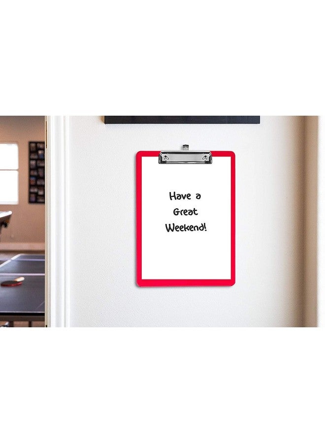 Office Solutions Direct Plastic Clipboards (Set Of 6) Multi Pack Clipboard (Red) Strong 12.5 X 9 Inch Holds 100 Sheets! Acrylic Clipboards With Low Profile Clip Cute Aesthetic College School Supplies For Girls And Boys - Image 4