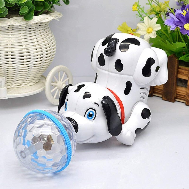 vGRASSP Ghazal Dancing Dog Toy for Kids Babies with Music and 3D Flashing LED Light Ball - Cute Animal Puppy Gift for Boys and Girls - Image 1