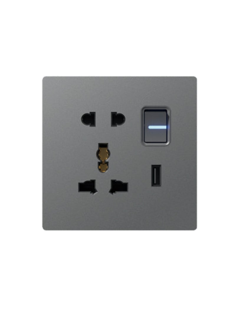 Foreign trade rocker switch socket (one switch with multi-function five holes + USB) 