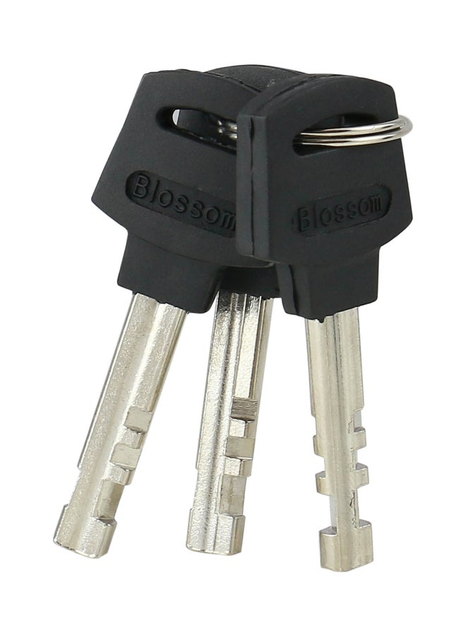 بلوسوم قفل بآلية القرص مع مفاتيح أسود/فضي 60مم - Image 3