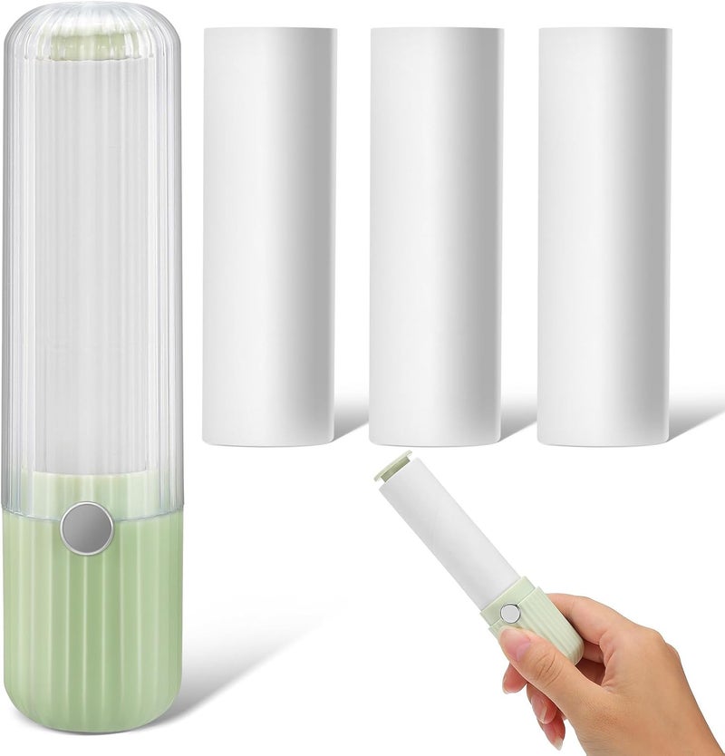 Mini Travel Lint Roller with Refillable Adhesive Portable Pet Hair Remover for Clothes and Furniture Durable Plastic Construction Convenient and Simple to Use for Home Go - Image 1