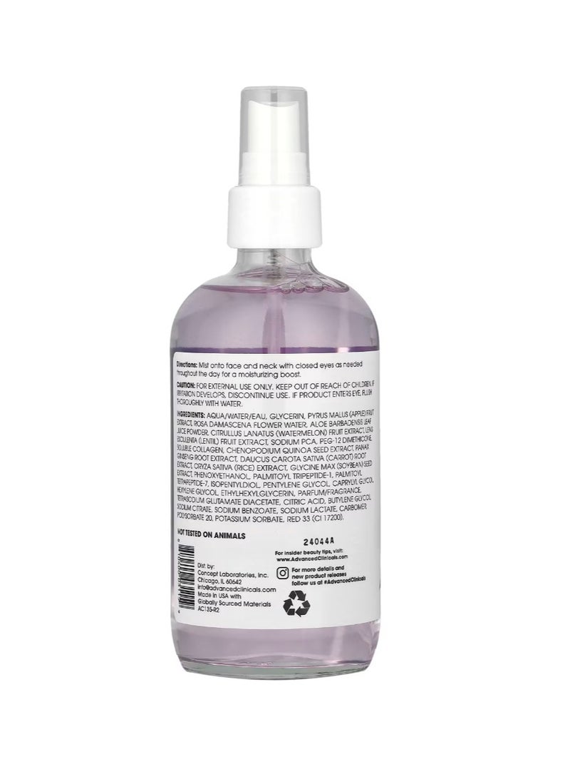 Advanced Clinicals Collagen + Rosewater Plump + Glow Facial Mist 7.5 fl oz (222 ml)  - Image 2