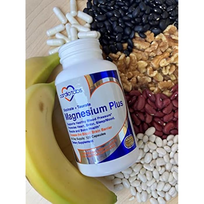 CardioTabs Magnesium Plus – 200 mg of Magnesium Glycinate and Magnesium Taurate for Blood Pressure, Heart, Brain, Sleep & Mood Support – Highly Concentrated and Well Absorbed - 120 Capsules - Image 3