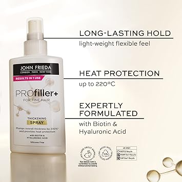 John Frieda John Frieda PROfiller Thickening Spray with Heat Protection for Thin Fine Hair 150ml  - Image 3