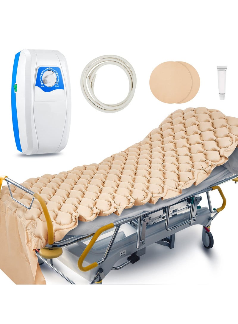 XiuWoo Alternating Pressure Mattress Hospital Bed Mattress with Electric Pump Alternating Pressure Pad for Bed Sores Prevention and Relief for Most Standard Beds  - Image 1