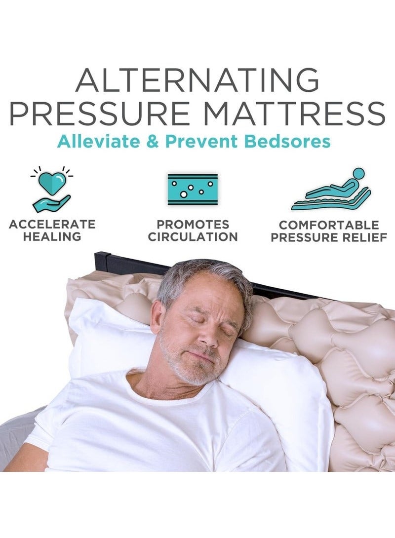 XiuWoo Alternating Pressure Mattress Hospital Bed Mattress with Electric Pump Alternating Pressure Pad for Bed Sores Prevention and Relief for Most Standard Beds  - Image 3