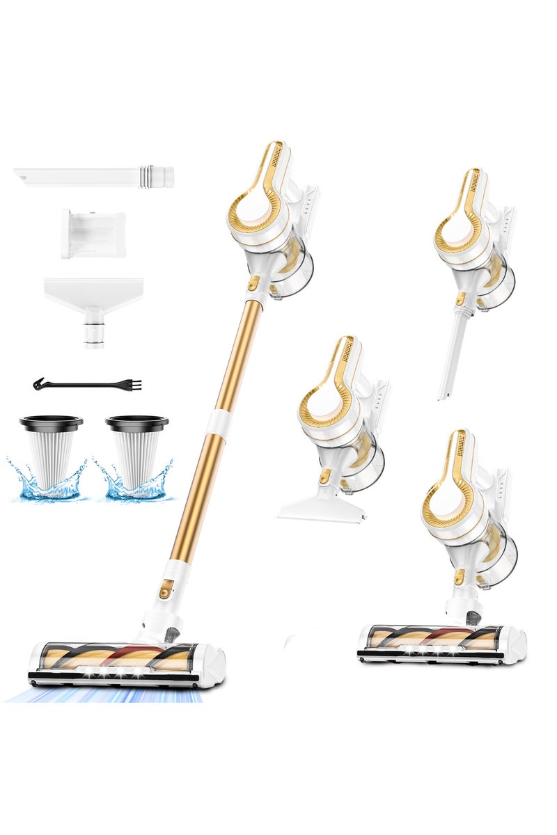 SINCHER H350G Cordless Vacuum Cleaner, 30KPa Ultra Suction Stick Vacuum - Upgraded  5-Series Compact Brush, Removable Battery, 350W Brushless Motor - 6-in-1 for Hard Floors, Pet Hair, Home, Car  - Image 1