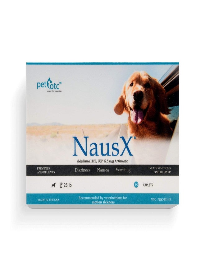 Nausx ناوس إكس، مضاد لدوار الحركة والغثيان للكلاب الصغيرة، يخفف من الدوار والارتباك، ١٠ أقراص - Image 1