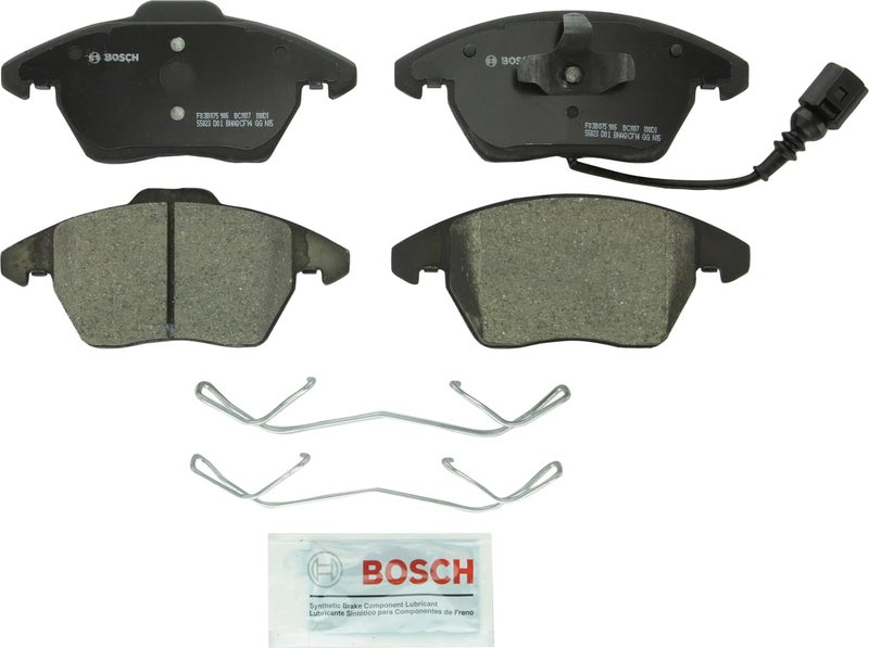 BOSCH BC1107 QuietCast Premium Ceramic Disc Brake Pad Set - Compatible with Select Audi A3, TT; Volkswagen Beetle, CC, Eos, Golf, GTI, Jetta, Passat, Passat CC; Rabbit + More; FRONT - Image 2