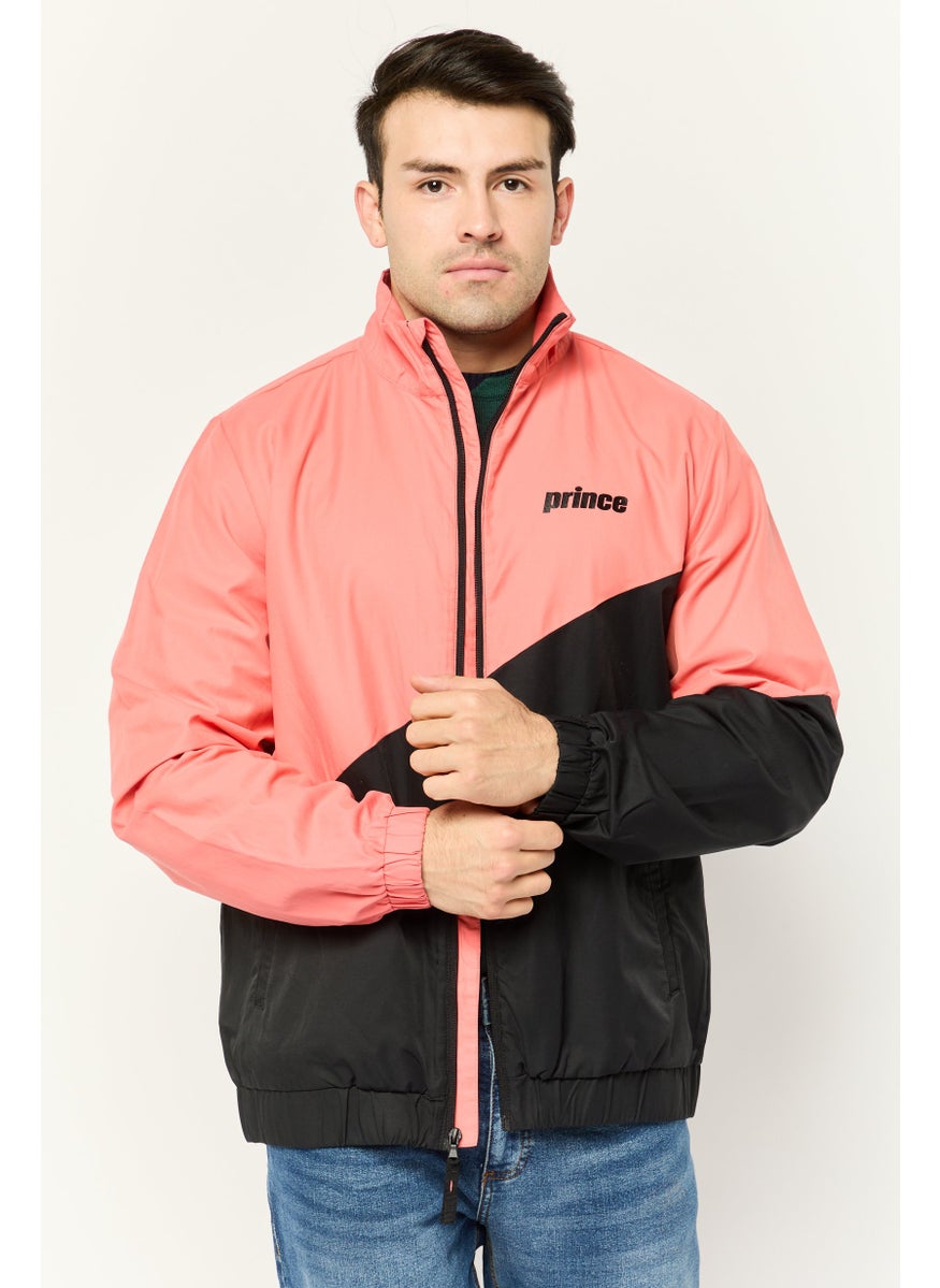 Prince Men Two Tone Wind Breaker Jacket, Old Rose  - Image 1