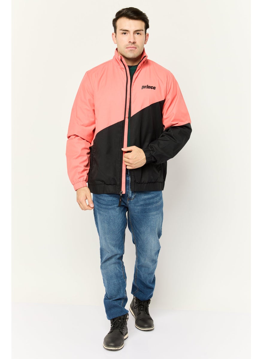 Prince Men Two Tone Wind Breaker Jacket, Old Rose  - Image 2