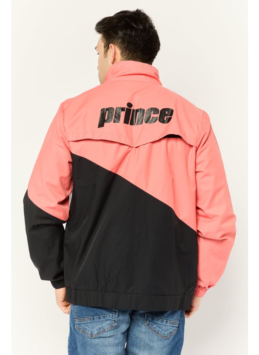Prince Men Two Tone Wind Breaker Jacket, Old Rose  - Image 4