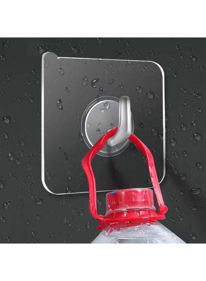 Heavy Duty Transparent Self Adhesive Hooks 10 Color No Drill Rust Proof Wall Door Hangers - Image 3